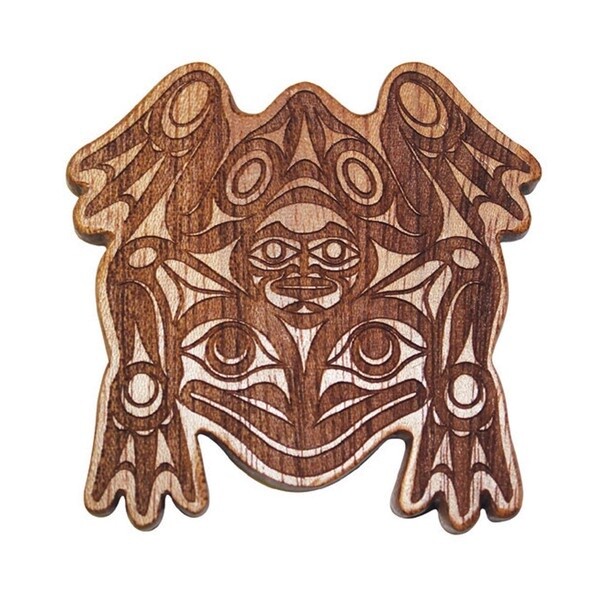 SPIRIT WOOD MAGNET - FROG