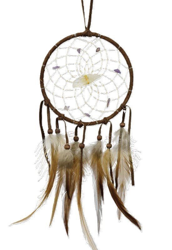 DREAMCATCHER 4&quot;, Style: W/BROWN &amp; TURQUOISE