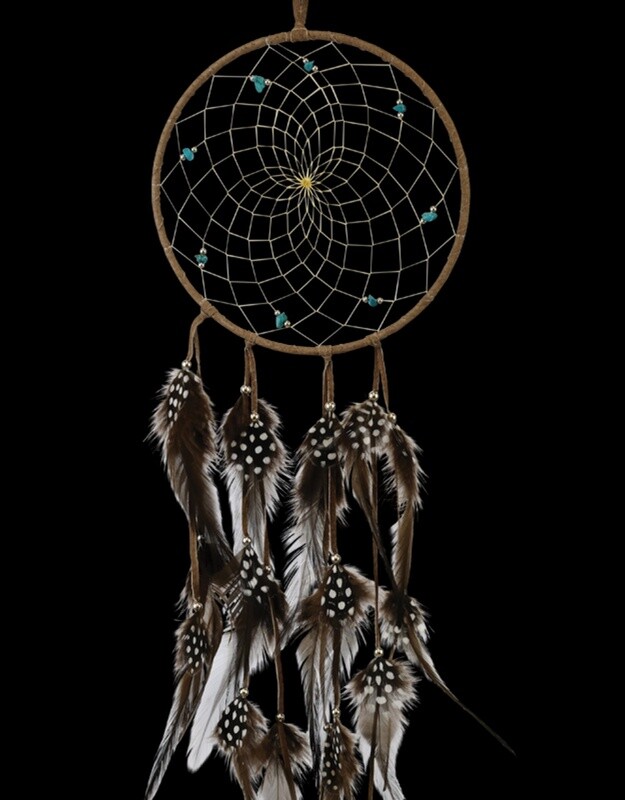 DREAMCATCHER 6&quot; W/SEMI-PRECIOUS STONE