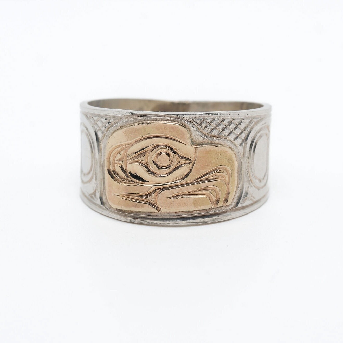 RING GOLD AND SILVER MATTHEW BAKER, Aminal: Size 11.5 Eagle