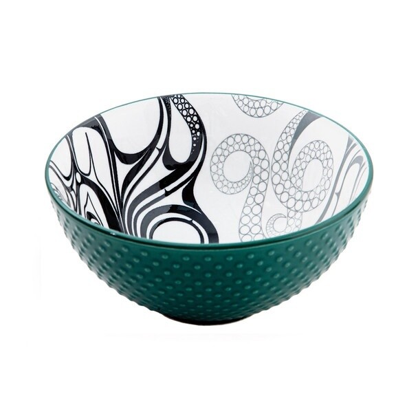 BOWL MED PORCELAIN OCTOPUS