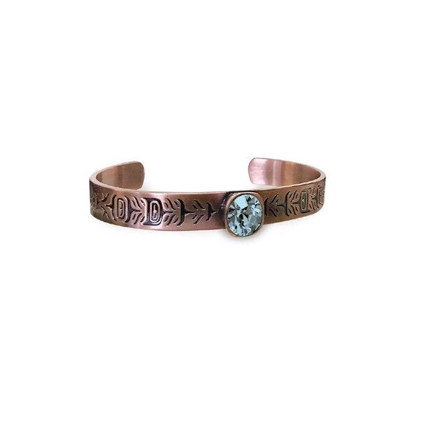 BRACELET - SACRED FEATHER AQUAMARINE