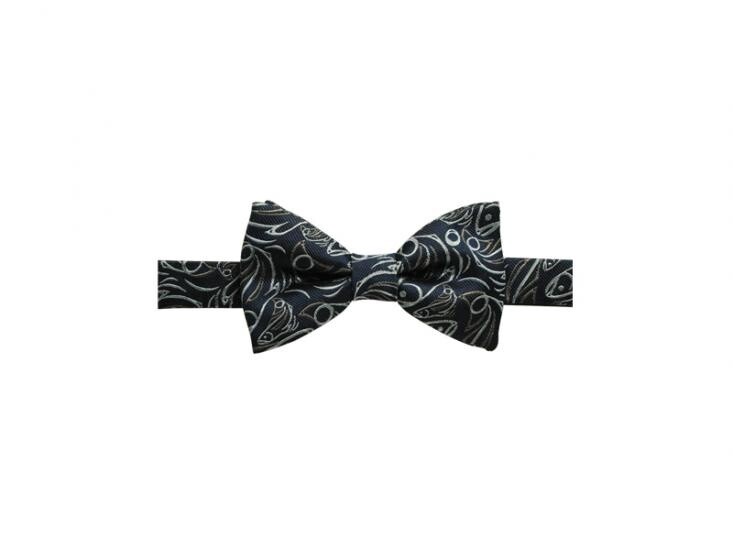 BOWTIE SILK SALMON NAVY