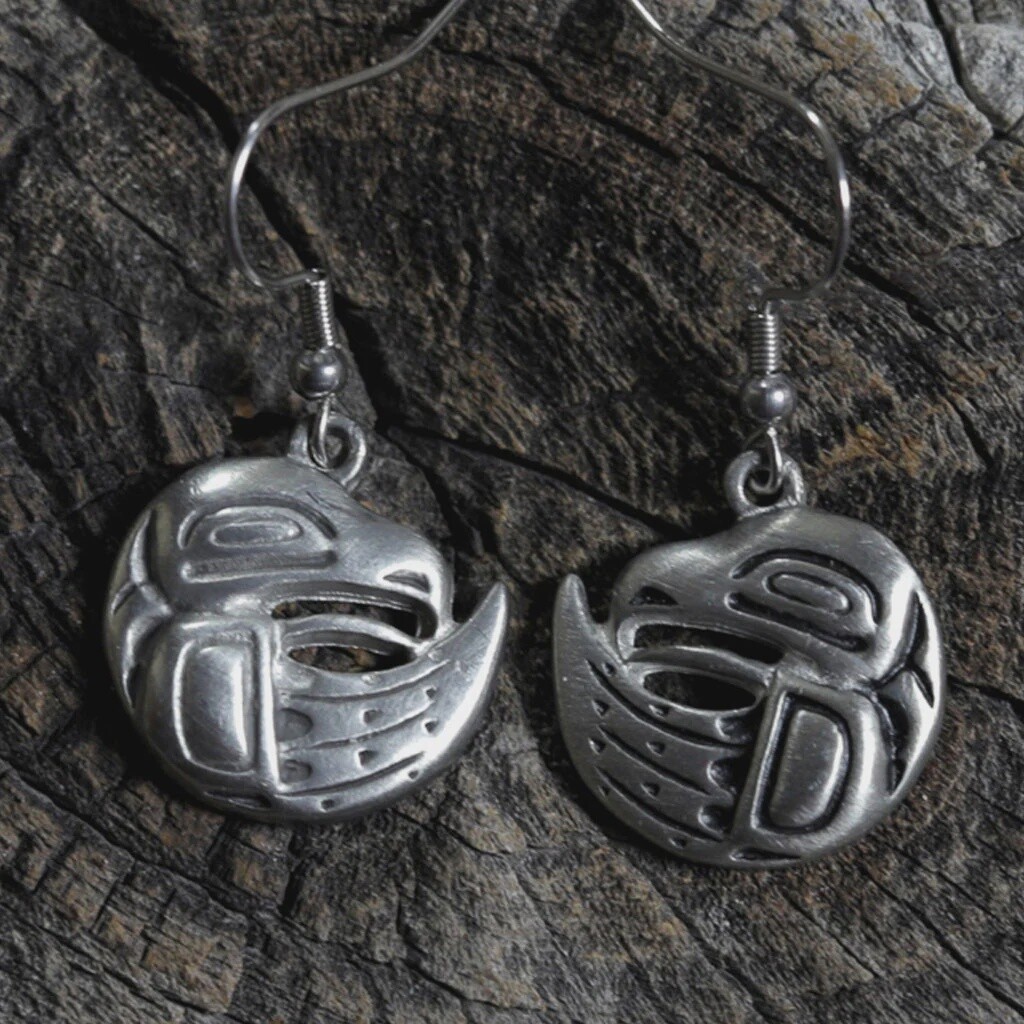 EARRINGS EAGLE SM PEWTER
