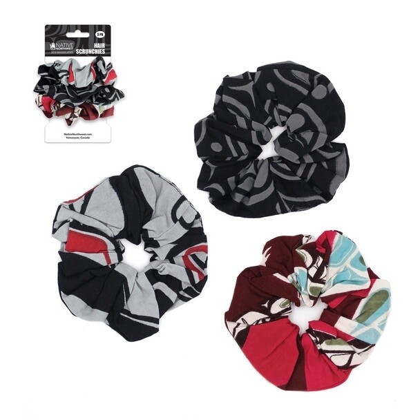 HAIR SCRUNCHIES 3 PACK ASSORTED, Style: HAIDA DESIGNS