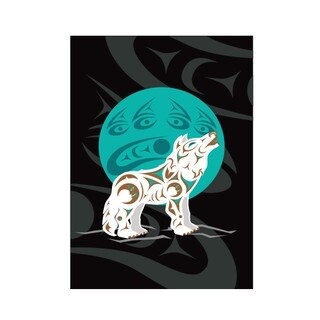 POSTCARD HOWLING WOLF PC144