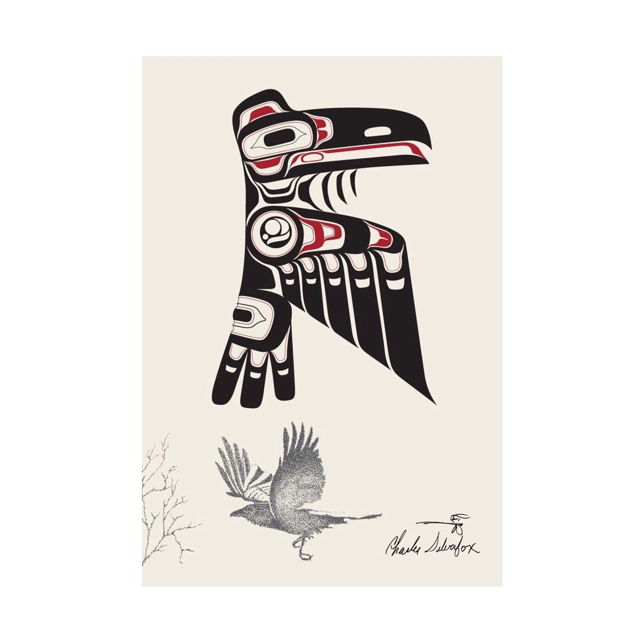 POSTCARD RAVEN PC135