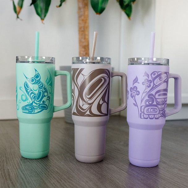 TUMBLER INSULATED 40OZ WITH STRAW