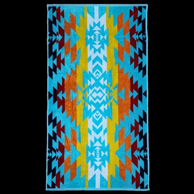 BATH TOWEL CHIEF DESIGN TURQUOISE