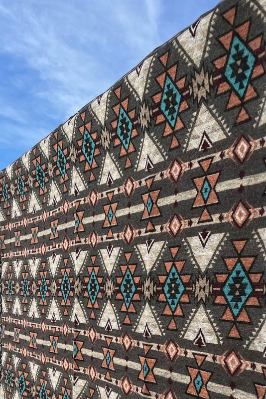 BLANKET THROW TURQUOISE STAR