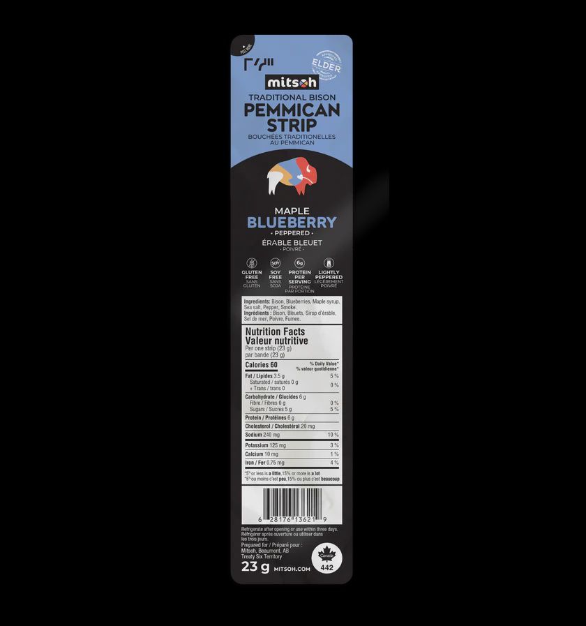 PEMMICAN STRIPS MAPLE BLUE BERRY PEPPERD