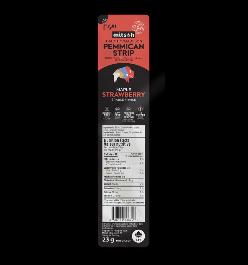 PEMMICAN STRIP MAPLE STRAWBERRY