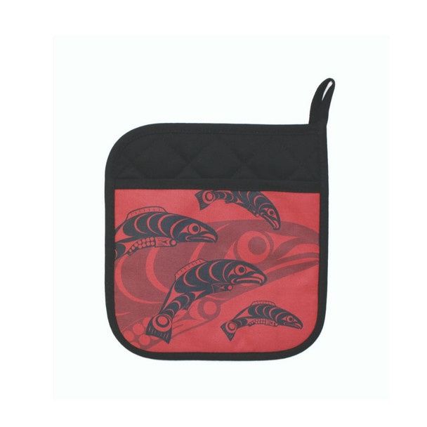 POT HOLDER SALMON RED