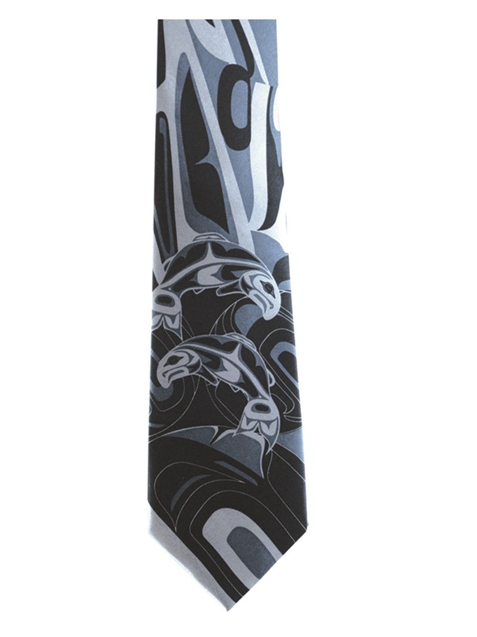 TIE SILK SALMON GREY