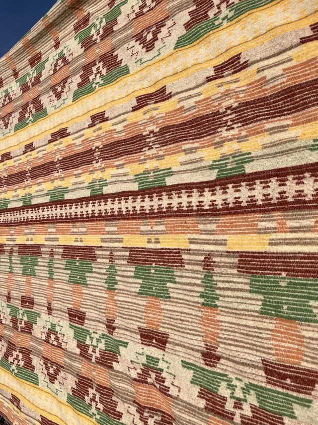 BLANKET THROW PRAIRIE GRASS BUFFALO CROSS