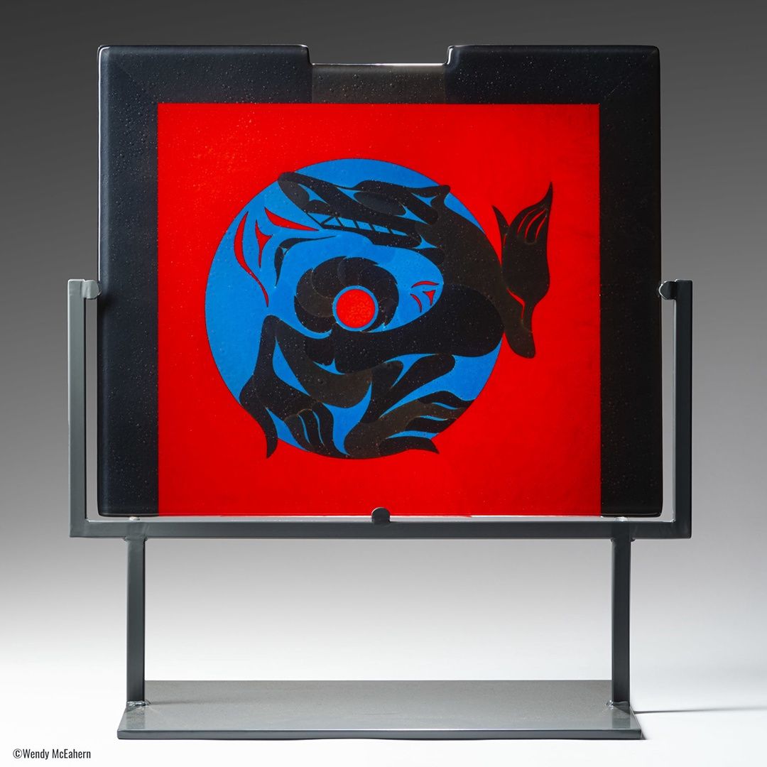 FUSED GLASS – WOLVES OF THE SEA - ED NOISECAT