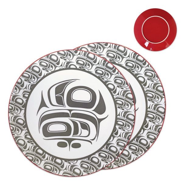 PORCELAIN PLATES 2 SET TRANSFORMING EAGLE