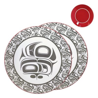 PORCELAIN PLATES 2 SET TRANSFORMING EAGLE