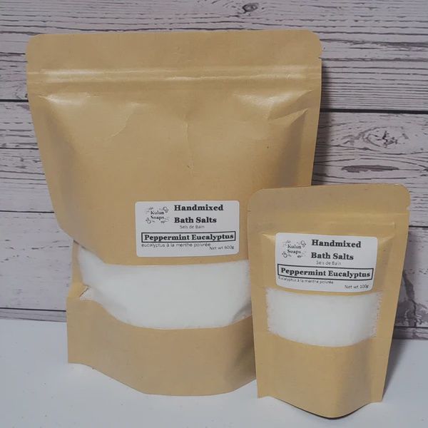 BATH  SALT 100g PEPPERMINT EUCALYPTUS BY KULUN