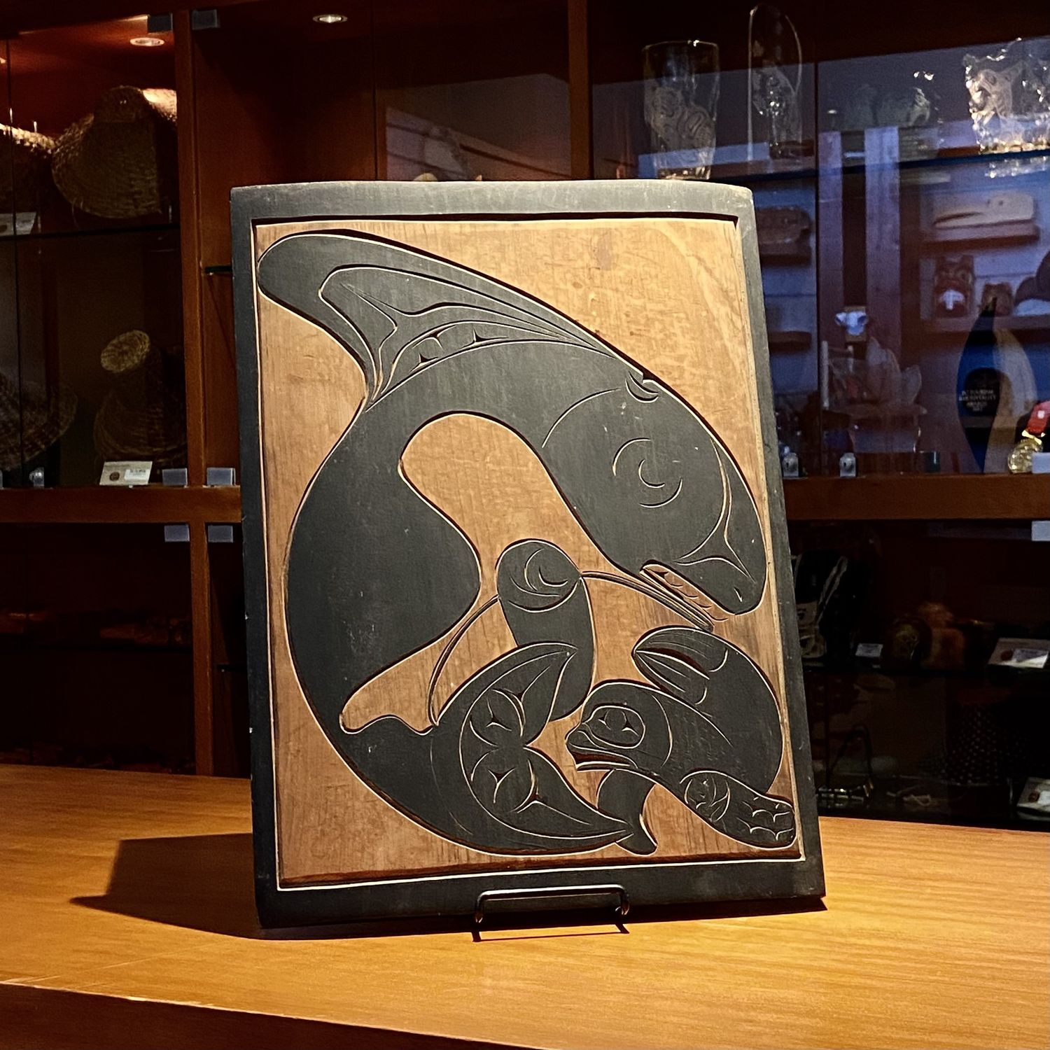 PLAQUE WHALE AND SEAL LARGE