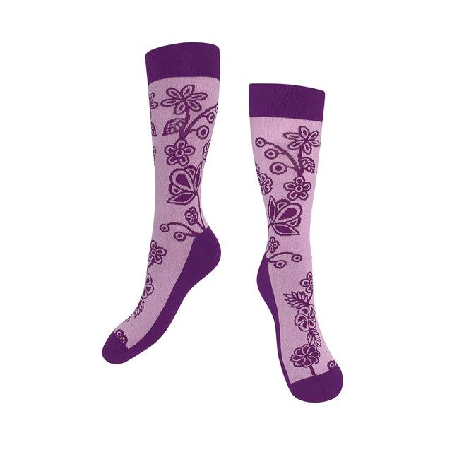 SOCK OJIBWE FLOWER, Size: S/M