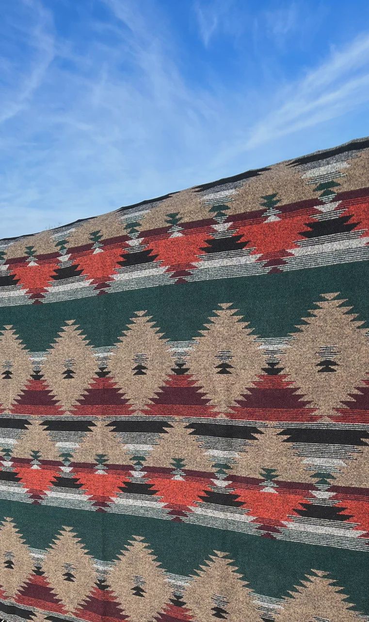 BLANKET THROW FOREST GREEN