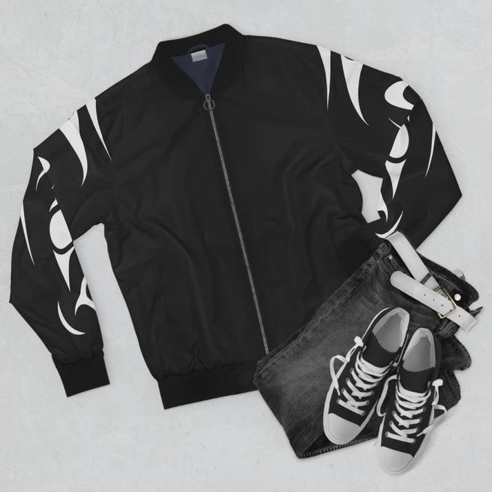 UNISEX BOMBER JACKET - BLACK THUNDERBIRD by JOSHUA WATTS