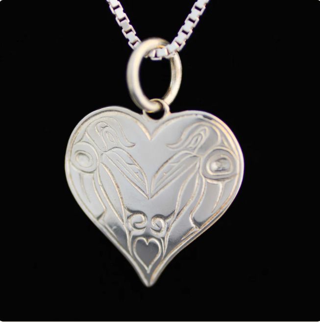 For life raven hear pendant