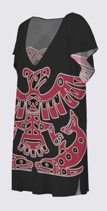 GRANDMA&#39;S SISTER BUTTON BLANKET  OCEANE BEACH TUNIC  - HIMIKALAS PAMELA BAKER