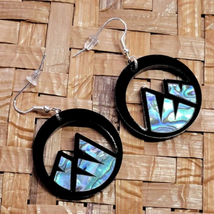 ABALONE MOUNTAIN ACRYLIC EARRINGS