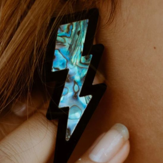 COPPER CANOE WOMAN - LIGHTNING BOLT EARRINGS