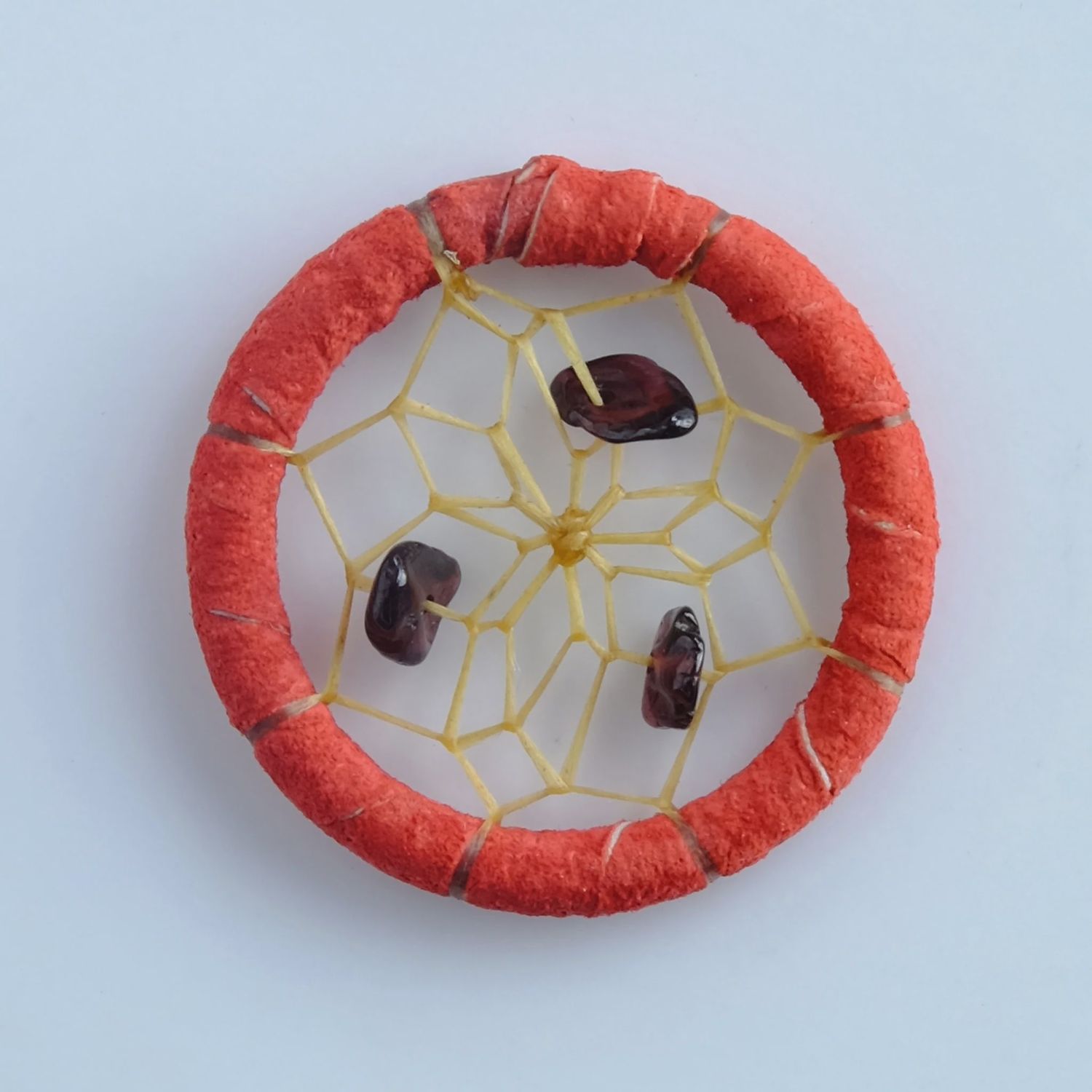 DREAMCATCHER POCKET BIRTHSTONE 1.5", Style: JANUARY - GARNET FOR HONESTY