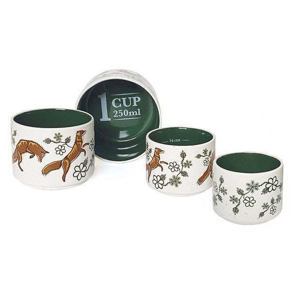 MEASURING CUP CERAMIC FOXES