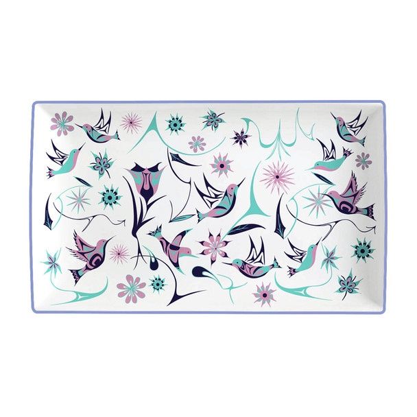 RECTANGULAR PLATTER - HUMMINGBIRDS