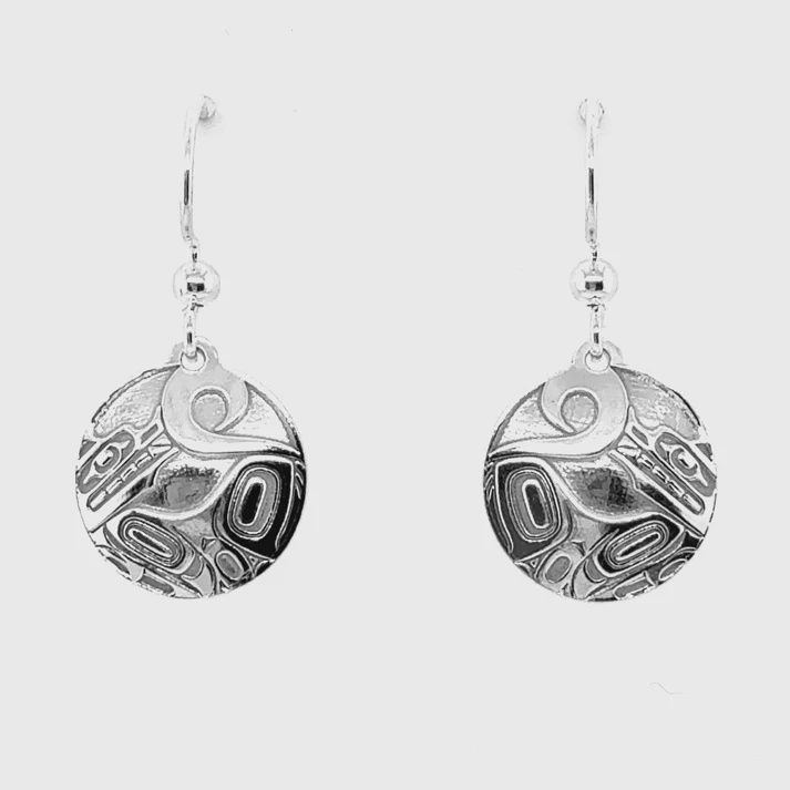STERLING SILVER EARRINGS - WOLF