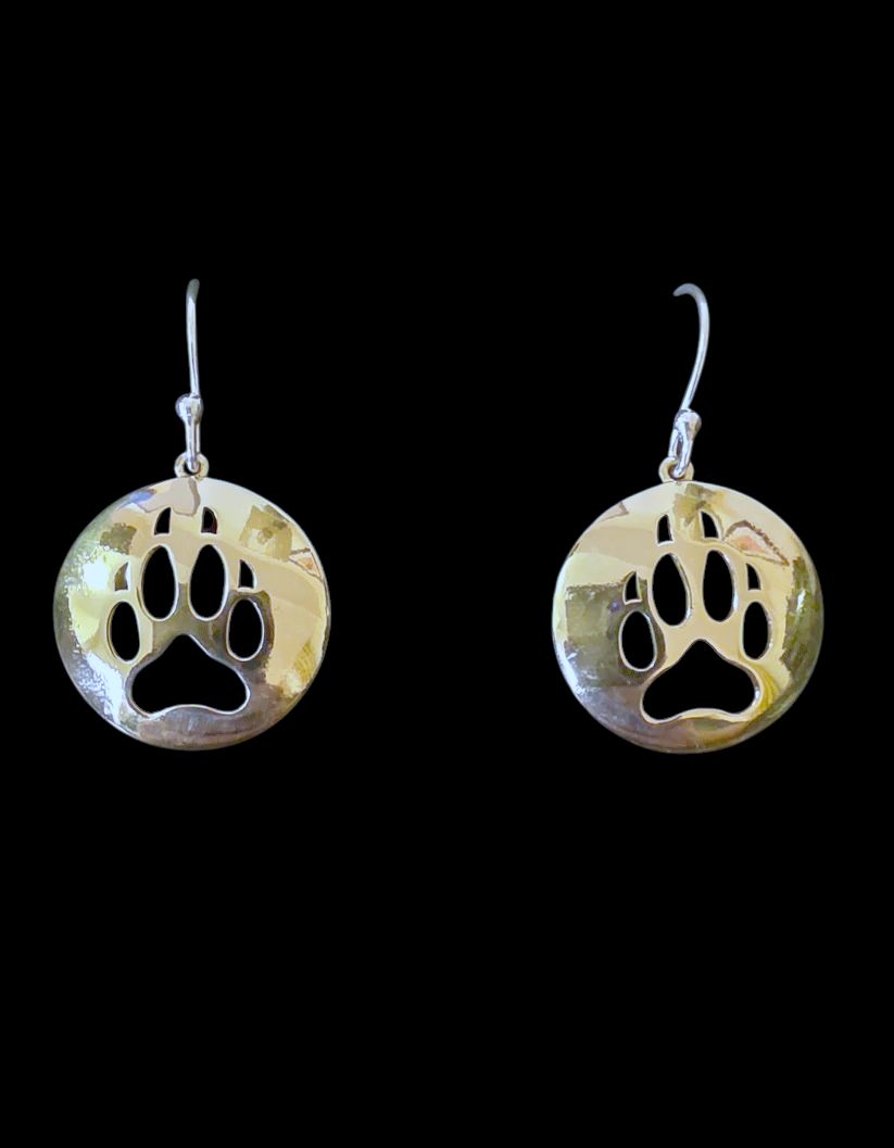 LONE WOLF TRACK - SILVER EARRINGS