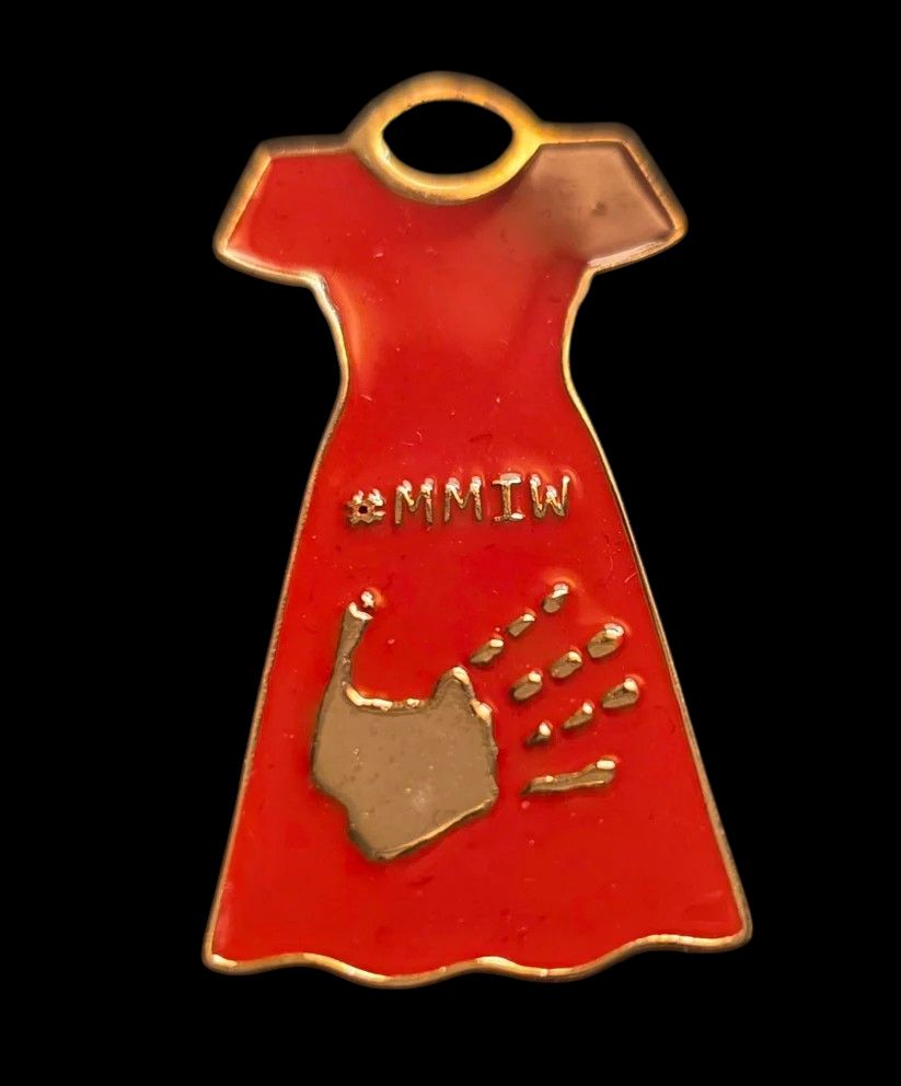 MMIW RED DRESS - PIN BRASS
