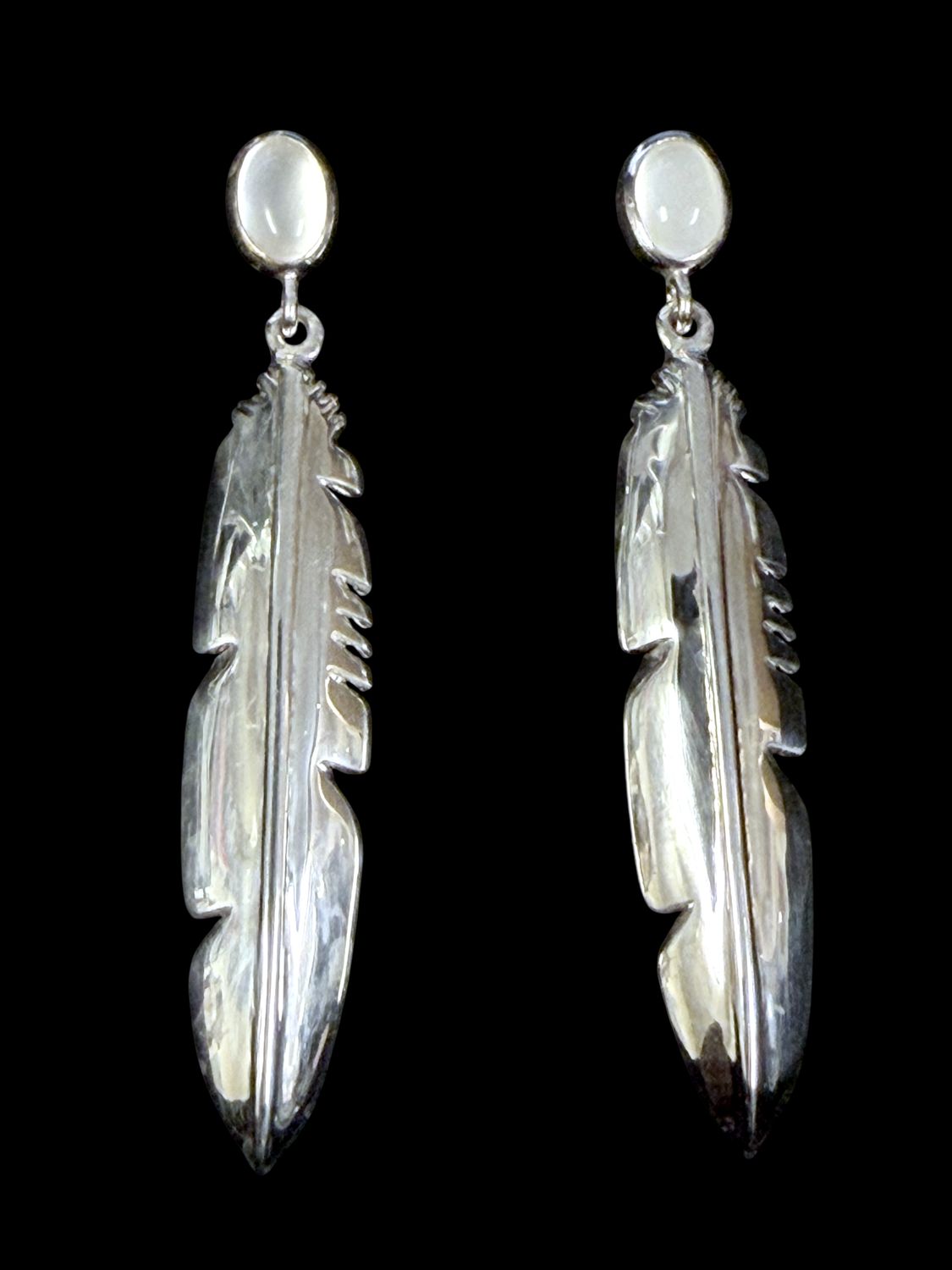 LARGE EAGLE FEATHER - EARRINGS INLAY
