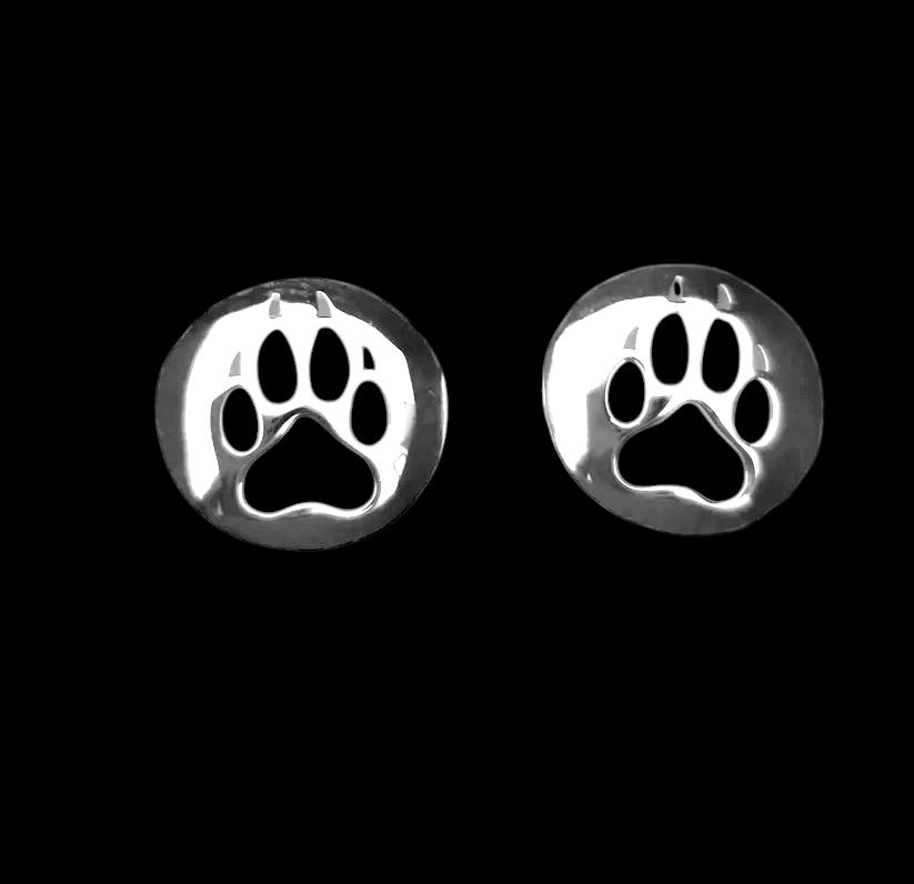 WOLF PAW EARRINGS - STUD SILVER