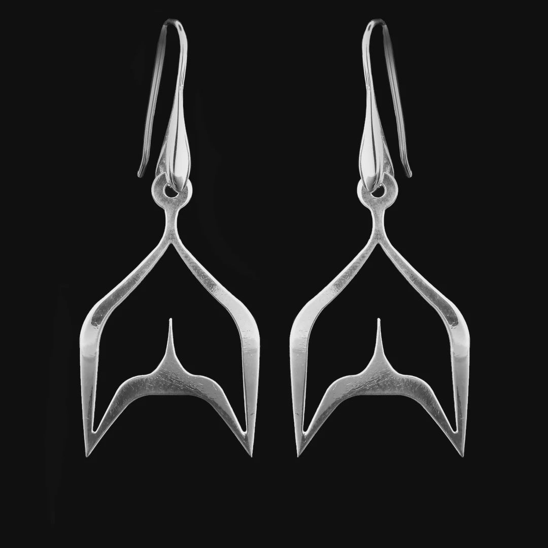 ECSTASY - SILVER KILLER WHALE EARRINGS SMALL