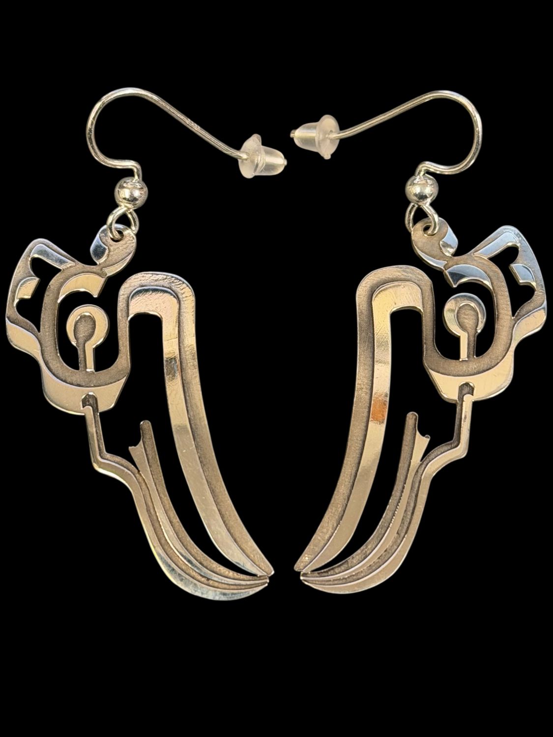 MECHANICAL - SILVER RAVEN EARRINGS