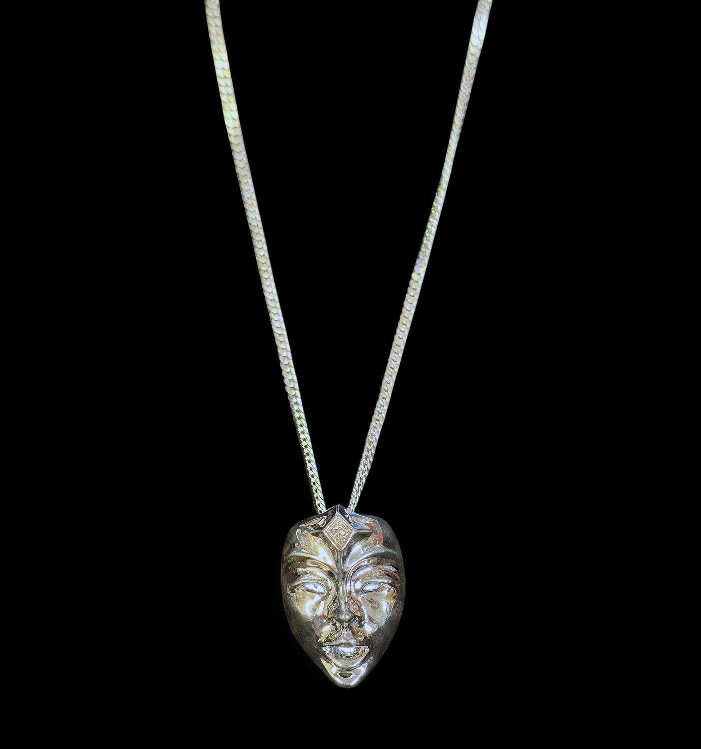 TINY SEER - SILVER WHITE CULTURED DIAMOND PENDANT