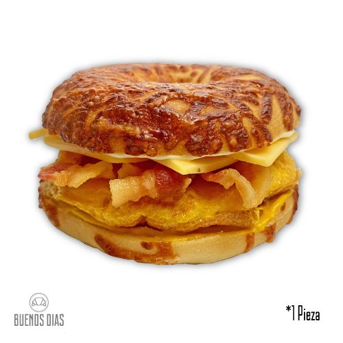 Bagel Huevo con Tocino