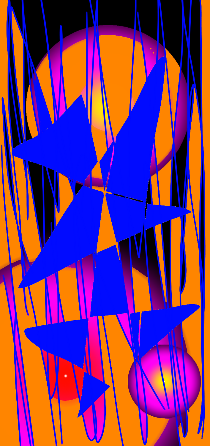 Some abstract and geometric pieces.