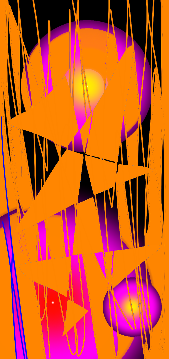 Some abstract and geometric pieces.