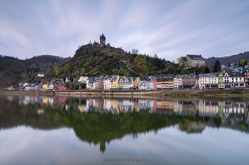 Wandbild Mosel - Cochem: Reflektion Wandbild Mosel - Cochem: Reflektion