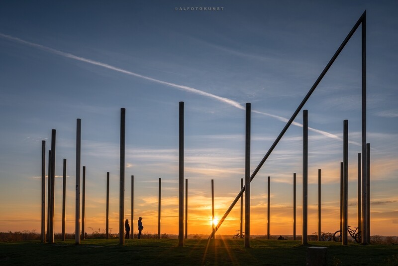 Wandbild Landmarken - Halde Schwerin: Sonnenuntergang Wandbild Landmarken - Halde Schwerin: Sonnenuntergang