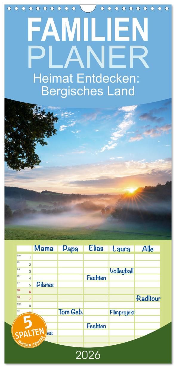 Familienplaner &quot;Heimat Entdecken - Bergisches Land&quot;