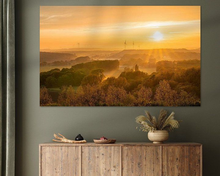Wandbild Halde Norddeutschland - Abendlicht