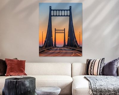 Wandbild Krefeld-Uerdinger-Brücke - Himmelsleuchten